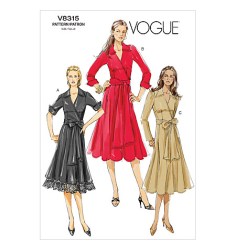 8315 VOG FIT LAP FLARE SS-LS TIED DRESS PATTERN 6-22 3 SZS